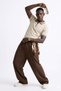 Men's Striped Polo Collar Half-Zip T-Shirt - Beige - 3