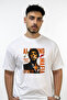 Tony Montana Design Printed Oversize White T-Shirt