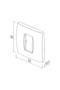 TEM Soft 1-module device frame, silver - 2