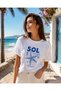 Sol Junto Almar Printed Regular 0 Neck Women's T-Shirt