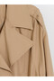 Nevavm Women's Double-Breasted Collared Belted Trench Coat - 8