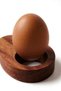 Yumi̇ Natural Wooden Egg Cup Set of 6 - Wooden Egg Holder for Breakfast Table - 3