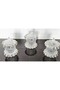 6-Piece Jar Set 3 Large 3 Small & Spice Set Crystalized Silver Molded Set - 6