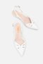 Miley White Pointed Toe Slingback Women's Heeled Shoes - 6