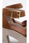 Women's Suede Look Cross-Strapped Buckle Thick-Heeled Platform Sandals - 2