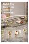3 PCS Clear Serving Tray with Polished Metal Handles, Wavy Pattern - 3