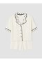 Vizyon New Season Shirt Collar Polka Dot Women's Shorts Pajama Set - 5