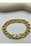 26_ 22Kb32 - Half Stone Gold Plated Bracelet - 2