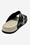 Women's Strappy Slippers Real Leather Hz 251Z Black - 3