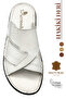 Men's Dei Slippers - Genuine Leather Men's Slippers with Light Soft Soles g White - 3