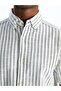 Regular Fit Short Sleeve Striped Men's Shirt (S4) - 4