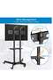 Mobile TV Cart with Wheels for 32-65 Inch LCD LED Plasma Flat Screen TVs- Height Adjustable Rolling TV Stand - 5