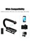 Handheld Video Rig, Universal U Grip Handle Vlog Bracket Stabilizer Kit with LED Light Mic - 6