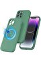 iPhone 14 Pro Max + 2 Pack Tempered Glass Screen Protector Magsafe Silicone Case