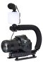 Video Camera Stabilizer, U-Shape Portable Handle Handheld Vlog Bracket Stabilizer Kit Smartphone Holder Vlogging, Video DSLR Camera Camcorder - 4