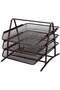 3 Layer Metal Paper Tray (Black)