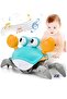 Crawly Crab Baby Toy Light-Up Walking & Dancing Interactive Crab with Music & Obstacle Avoidance