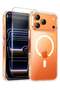 iPhone 17 Pro 6.3" Clear Case with Tempered Glass Screen Protector, Magnetic MagSafe Compatible Cover