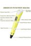 3D Printing Pen With Adjustable Speed And Temperature For Kids Use For Creativity and 3D Design (USB Plug) Yellow - 7