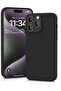 Black Silicone Case for iPhone 15 Pro Max – Soft-Touch, Shockproof, Dustproof, Antiskid Full Body Armour