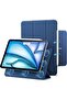 Navy Blue iPad Air 11 Inch Case (M2, 6th/5th/4th Gen) with Trifold Stand