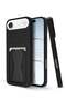 iPhone Air 5G 2025 Silicone TPU Card Holder Case with Hand Grip Stand - Black