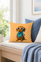 Dog with Glasses Polka Dot Decorative Throw Pillow Cover Modern Bohemian Living Room Decor 43X43 cm - 7