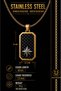 Stainless Steel North Star Pendant Gold Color Men's Necklace Compass Pendant with Gift - 5