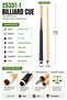 25331-1 Professional Billiard Cue Stick 57 Inch / 145CM Wooden Pool Cue With Premium Tip & Screw Joint For Home Club Tournament - 5
