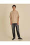 Senior Boys Beige Plain T-Shirt - 2