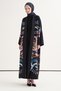 Serina Floş Abaya Black