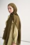 Khaki Green Plain Silk Shawl