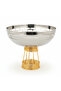Silver & Gold Stainless Steel Footed Candy Bowl — 25×23 cm
