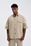 Men's Gabardine Shirt Light Beige - 2