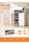 6-Tier Plastic Shoe Organizer Cabinet with Doors | Large Capacity Adjustable Waterproof & Dustproof Shoe Storage Rack | Free-Standing Space-Saving Shoe Cabinet for Entryway, Hallway, Bedroom & Closet - 4