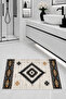 Kilim Pattern Non-Slip Base Washable Bathroom Mat Set Digital Printed 40X60-50X70-60X90'Cm - 2
