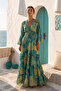 Long-Sleeved Imported Thin Foil Detailed Madonna Collar Dress Std 36-40 - 2
