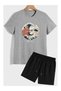 Unisex Oversize Shorts Set Short Sleeve T-Shirt Comfortable Fit Summer Casual Sports