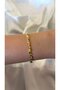 Women's Gold Color Twist Model Bead Bracelet - 2