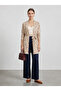 Women's Belted Patterned Hijab Cardigan