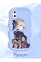 iPhone XS Compatible Case Camera Protector Blue Silicone Couple Phone Case Girl Pattern - 2