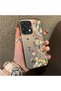 Oppo A6 Pro 4g Compatible Silicone Edge Hard Back Case Couple Phone Case with Floral Pattern - 3