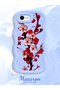 iPhone Se 2020 Compatible Case Camera Protector Blue Silicone Couple Phone Case Floral Pattern - 2