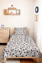 Gray Geometric Modern Young Room Single Pique Set-Beige Anthracite 160X220Cm Quilted Bedspread - 6