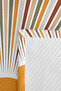 Sun Rays Patterned Teenager's Room Single Pique Set - Retro Striped 160X220 cm Bedspread - 7