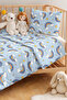 Rainbow Blue Boy's Room Pique Set-Cloud Star Lilac Yellow 160X220 cm Quilted Bedspread - 2