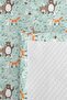 Forest Animals Mint Children's Room Single Pique Set-Pastel Deer Fox 160X220 cm Bedspread - 7