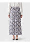 Nevavm Patterned Belmando Flared Skirt with Elastic Waist - 4
