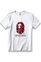 Bathing Ape Model Pink Camouflage Printed T-Shirt Unisex 100% Cotton Breathable Thick Fabric T-Shirt