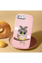 iPhone 8 Plus Compatible Case Camera Protector Pink Silicone Couple Phone Case Owl Patterned - 2